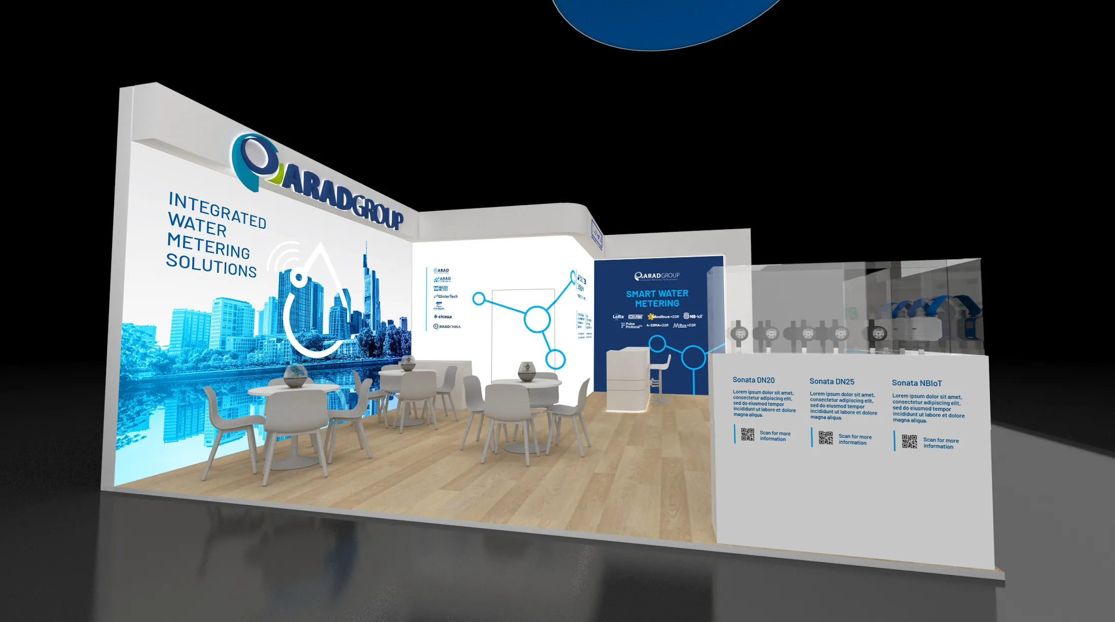 Arad Group exhibition stand, IFAT 2022: The meeting corner