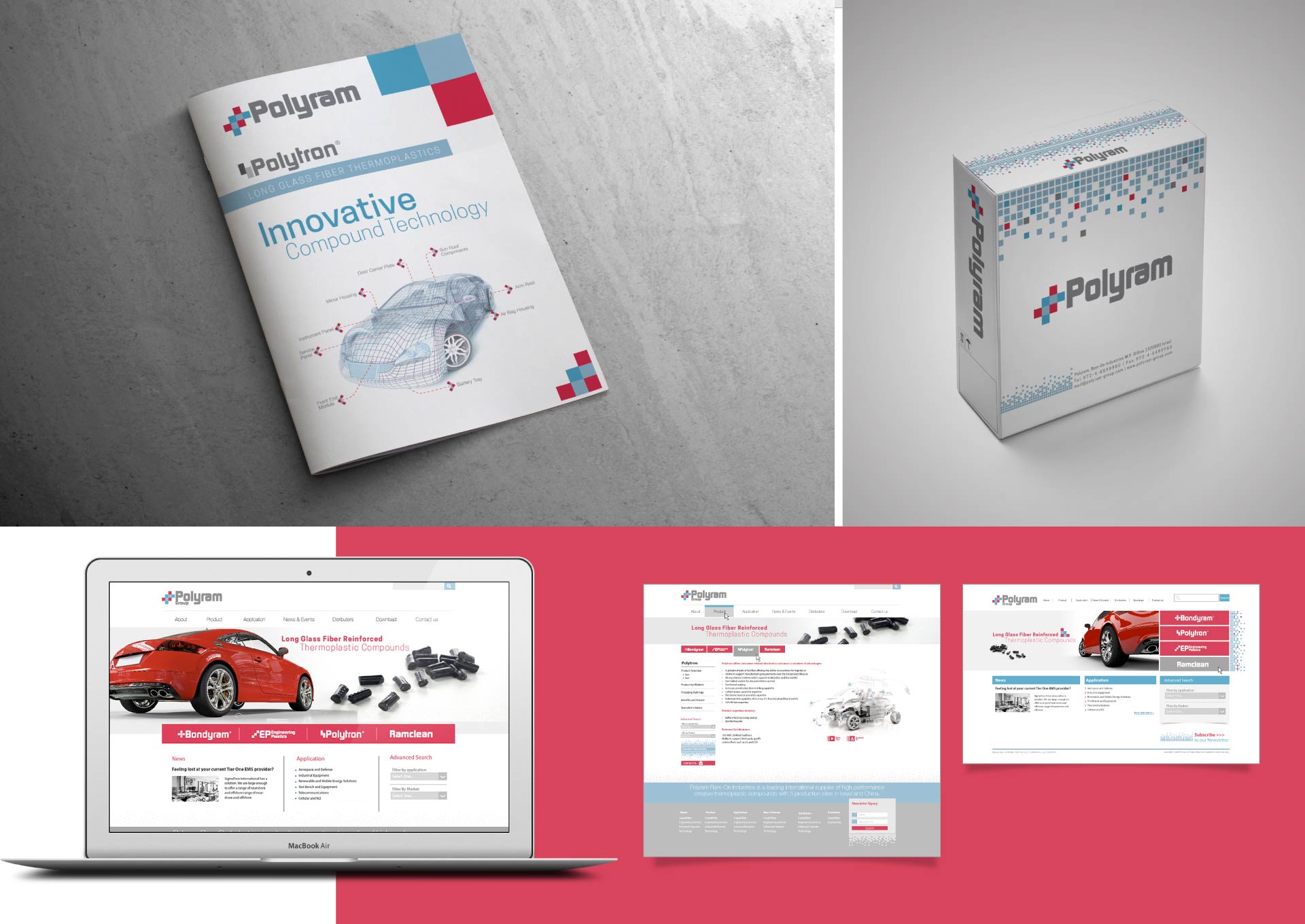 Brochures, packaging and website